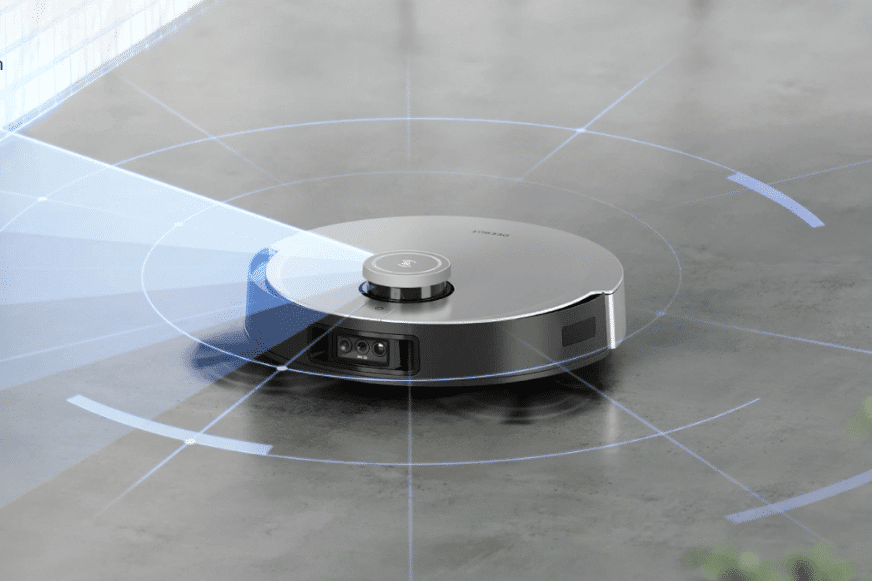 Die Funktionsweise der Lasernavigation des Ecovacs Deebot X1 Turbo ist zu sehen